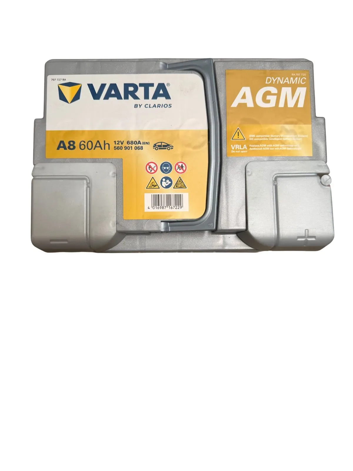 VARTA AGM DIN 60 A8 BATTERY in Kenya, 60Ah 680A · VARTA German